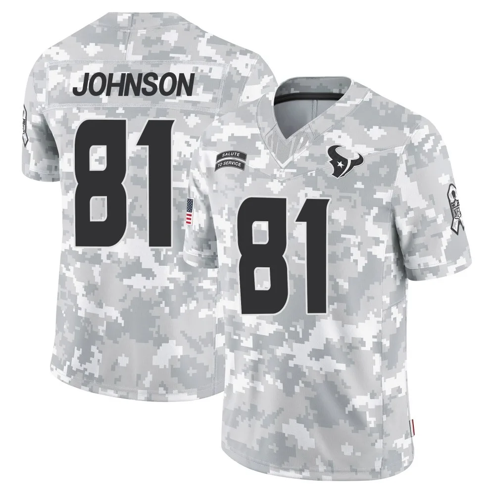Men's Houston Texans Andre Johnson Nike 2024 Salute to Service Limited Arctic Camo Jersey Men's Houston Texans Andre Johnson Nike 2024 Salute to Service Limited Arctic Camo Jersey