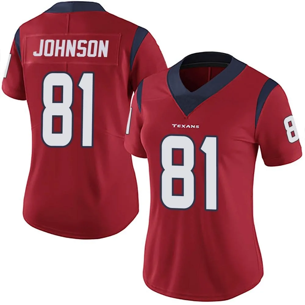 Women's Houston Texans Andre Johnson Nike Alternate Vapor Untouchable Limited Red Jersey Women's Houston Texans Andre Johnson Nike Alternate Vapor Untouchable Limited Red Jersey
