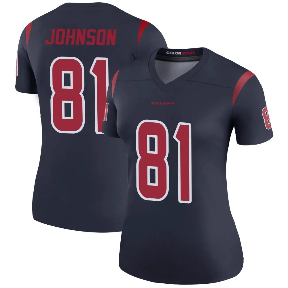 Women's Houston Texans Andre Johnson Nike Color Rush Legend Navy Jersey Women's Houston Texans Andre Johnson Nike Color Rush Legend Navy Jersey