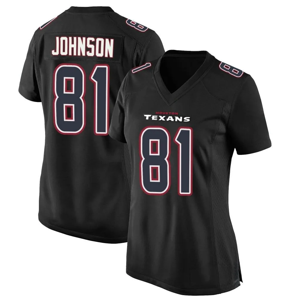 Women's Houston Texans Andre Johnson Nike Fashion Game Black Jersey Women's Houston Texans Andre Johnson Nike Fashion Game Black Jersey