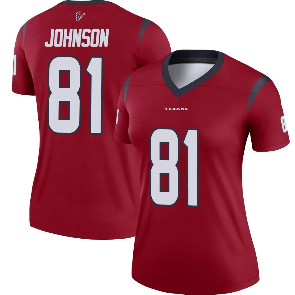 Women's Houston Texans Andre Johnson Nike Legend Red Jersey Women's Houston Texans Andre Johnson Nike Legend Red Jersey