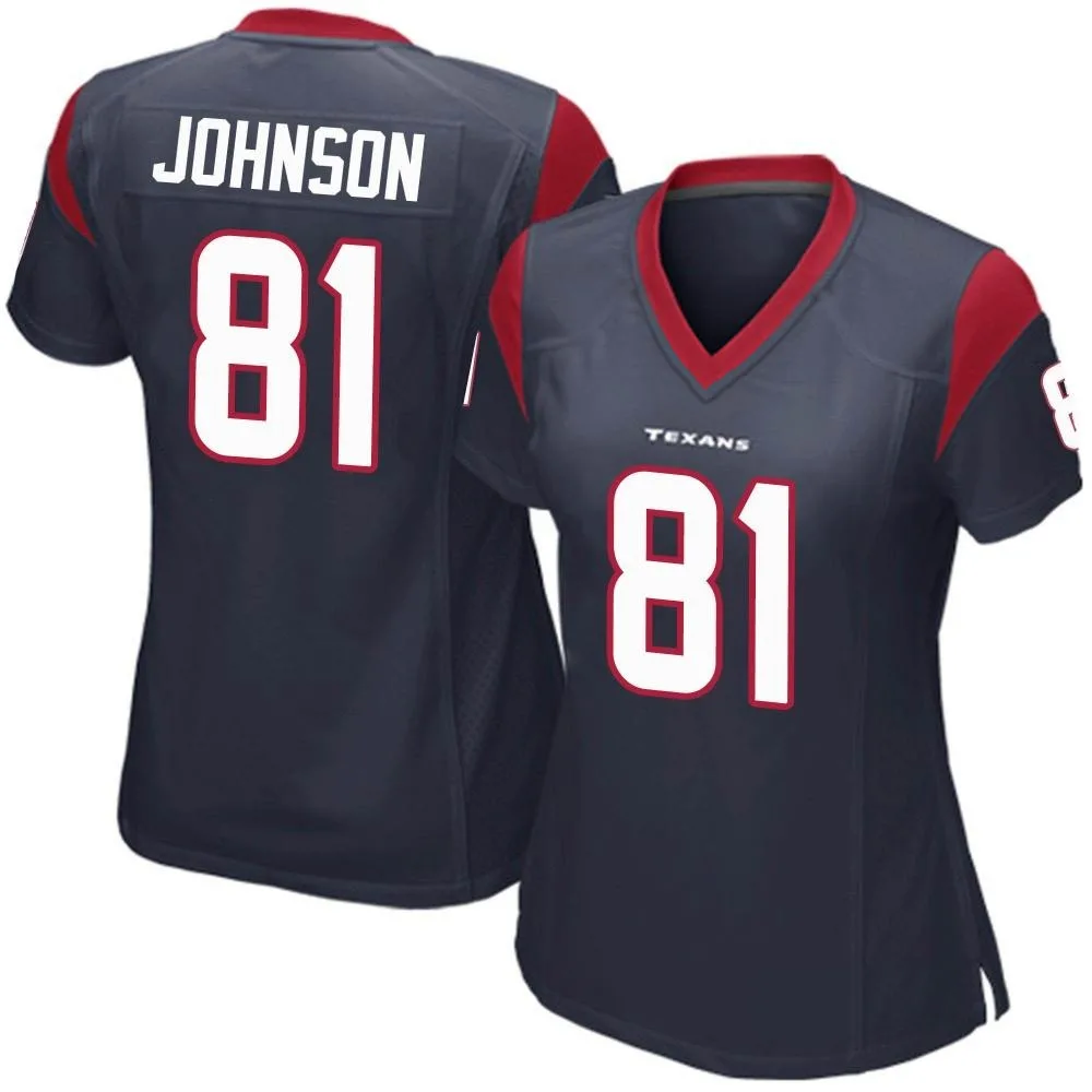 Women's Houston Texans Andre Johnson Nike Team Color Game Navy Blue Jersey Women's Houston Texans Andre Johnson Nike Team Color Game Navy Blue Jersey