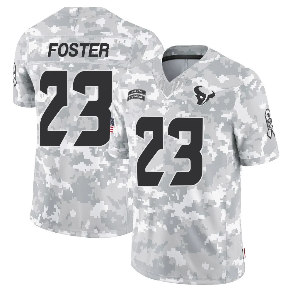 Men's Houston Texans Arian Foster Nike 2024 Salute to Service Limited Arctic Camo Jersey Men's Houston Texans Arian Foster Nike 2024 Salute to Service Limited Arctic Camo Jersey