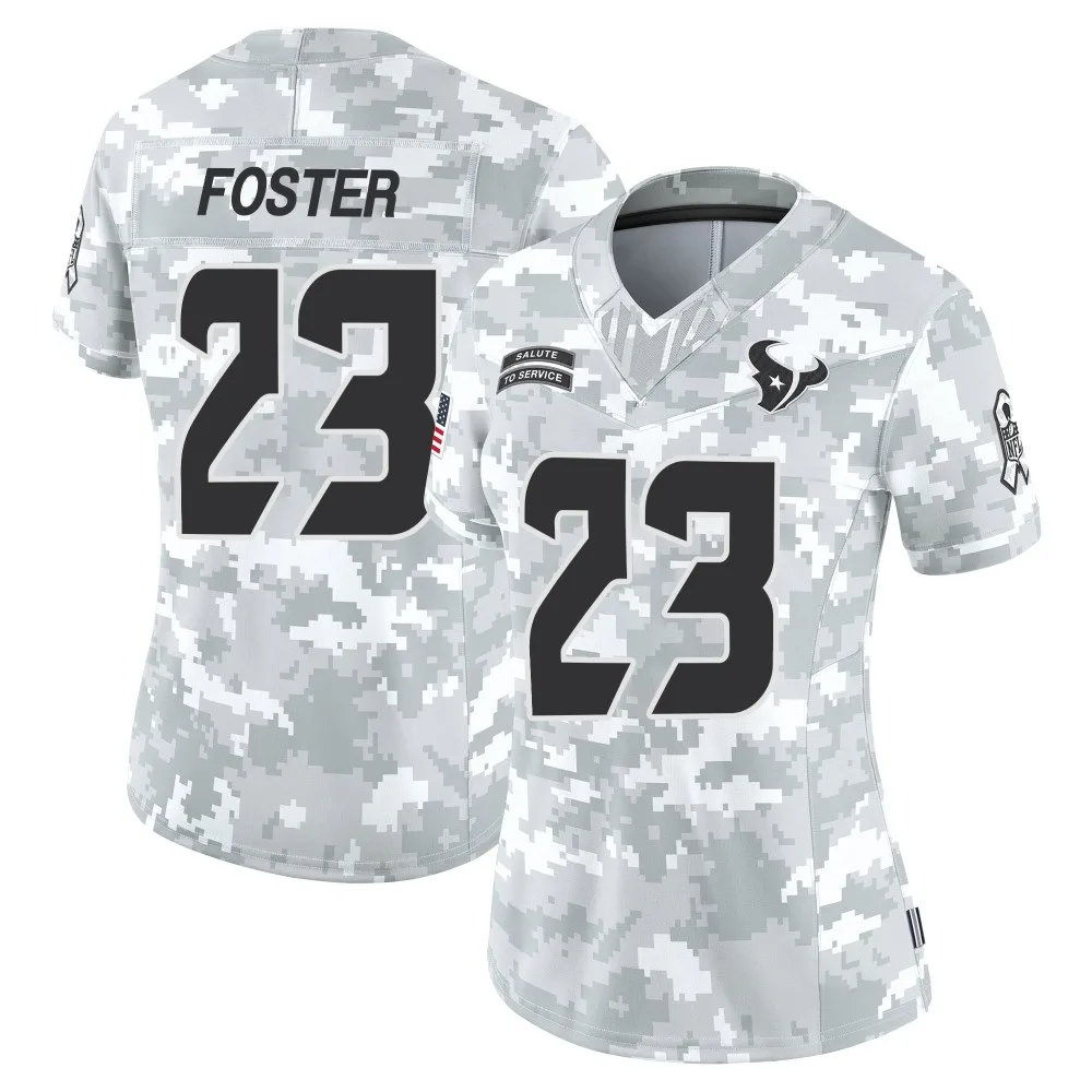 Women's Houston Texans Arian Foster Nike 2024 Salute to Service Limited Arctic Camo Jersey Women's Houston Texans Arian Foster Nike 2024 Salute to Service Limited Arctic Camo Jersey