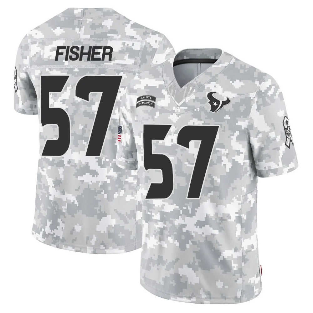 Men's Houston Texans Blake Fisher Nike 2024 Salute to Service Limited Arctic Camo Jersey Men's Houston Texans Blake Fisher Nike 2024 Salute to Service Limited Arctic Camo Jersey
