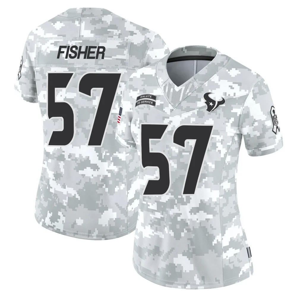 Women's Houston Texans Blake Fisher Nike 2024 Salute to Service Limited Arctic Camo Jersey Women's Houston Texans Blake Fisher Nike 2024 Salute to Service Limited Arctic Camo Jersey