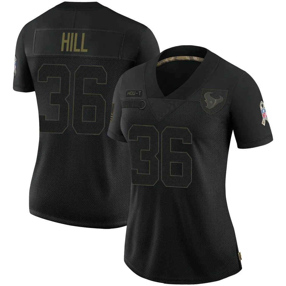 Women's Houston Texans Brandon Hill Nike 2020 Salute To Service Limited Black Jersey Women's Houston Texans Brandon Hill Nike 2020 Salute To Service Limited Black Jersey
