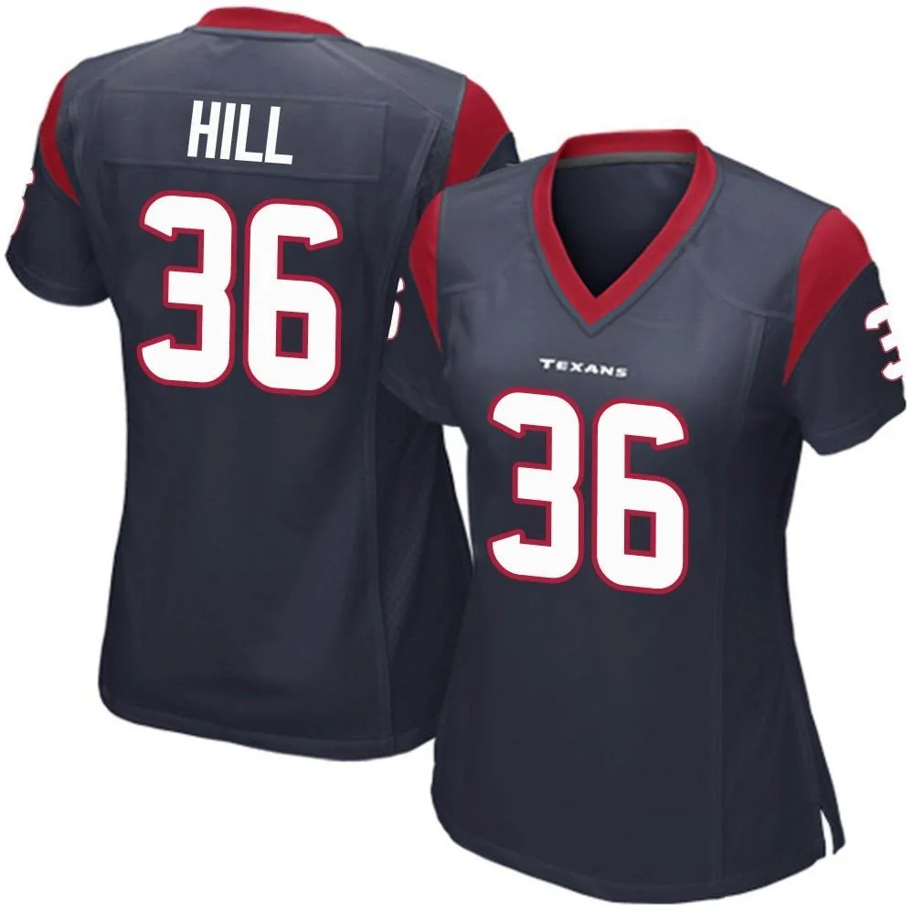 Women's Houston Texans Brandon Hill Nike Team Color Game Navy Blue Jersey Women's Houston Texans Brandon Hill Nike Team Color Game Navy Blue Jersey