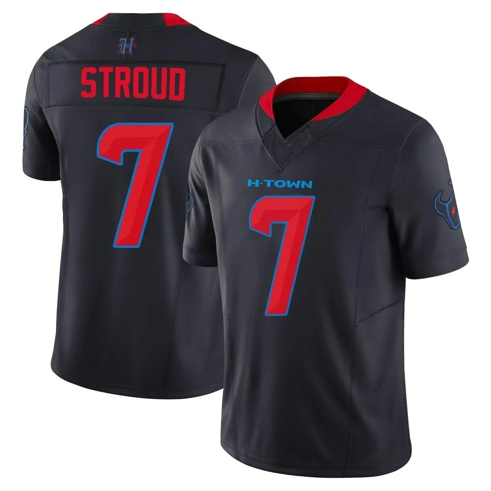 Men's Houston Texans C.j. Stroud Nike 2nd Alternate Vapor F.U.S.E. Limited Navy Jersey Men's Houston Texans C.j. Stroud Nike 2nd Alternate Vapor F.U.S.E. Limited Navy Jersey