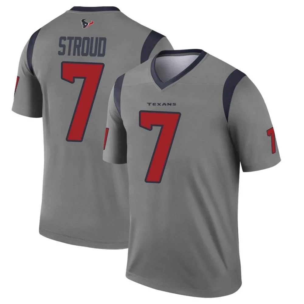 Men's Houston Texans C.j. Stroud Nike Inverted Legend Gray Jersey Men's Houston Texans C.j. Stroud Nike Inverted Legend Gray Jersey