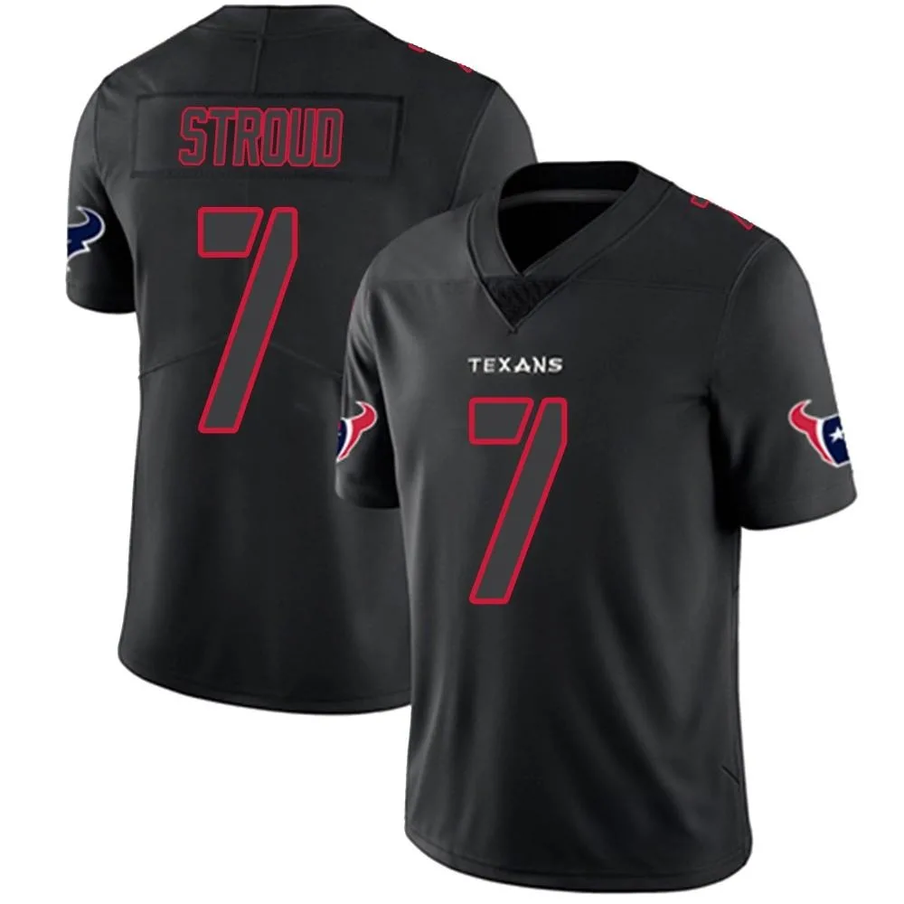 Men's Houston Texans C.j. Stroud Nike Limited Black Impact Jersey Men's Houston Texans C.j. Stroud Nike Limited Black Impact Jersey