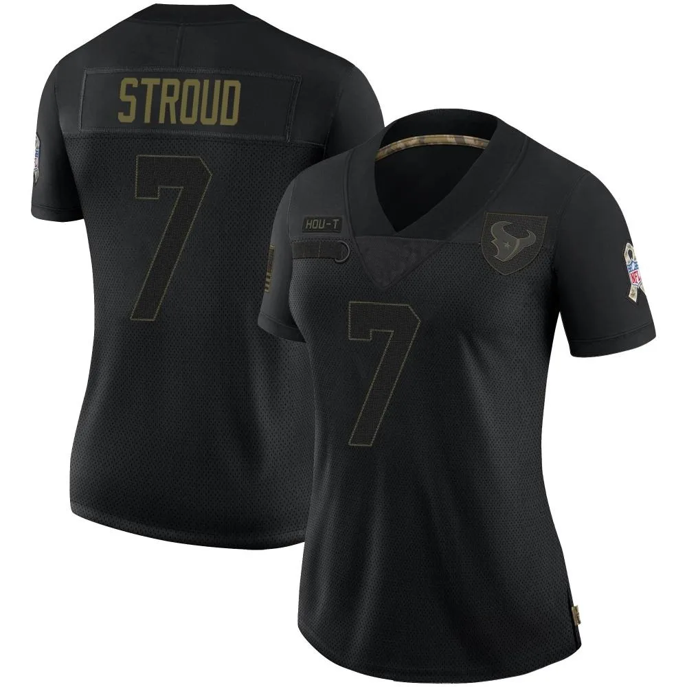 Women's Houston Texans C.j. Stroud Nike 2020 Salute To Service Limited Black Jersey Women's Houston Texans C.j. Stroud Nike 2020 Salute To Service Limited Black Jersey