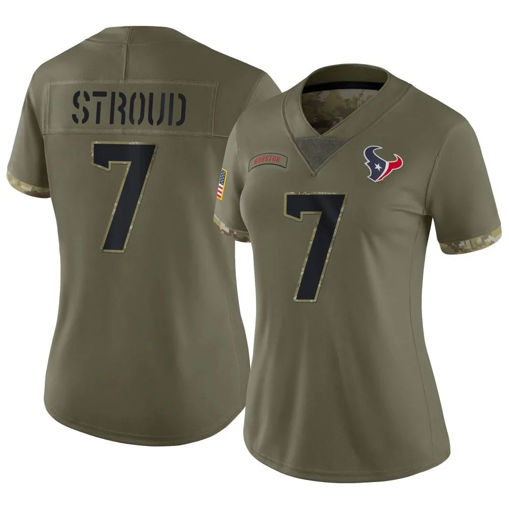 Women's Houston Texans C.j. Stroud Nike 2022 Salute To Service Limited Olive Jersey Women's Houston Texans C.j. Stroud Nike 2022 Salute To Service Limited Olive Jersey