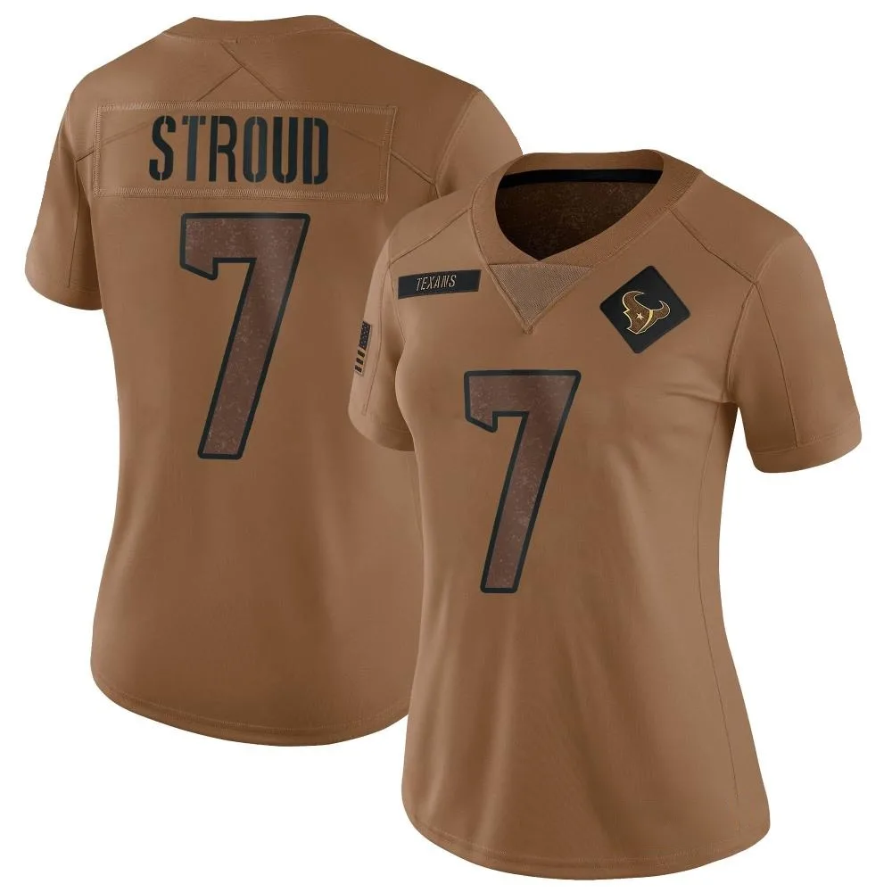 Women's Houston Texans C.j. Stroud Nike 2023 Salute To Service Limited Brown Jersey Women's Houston Texans C.j. Stroud Nike 2023 Salute To Service Limited Brown Jersey