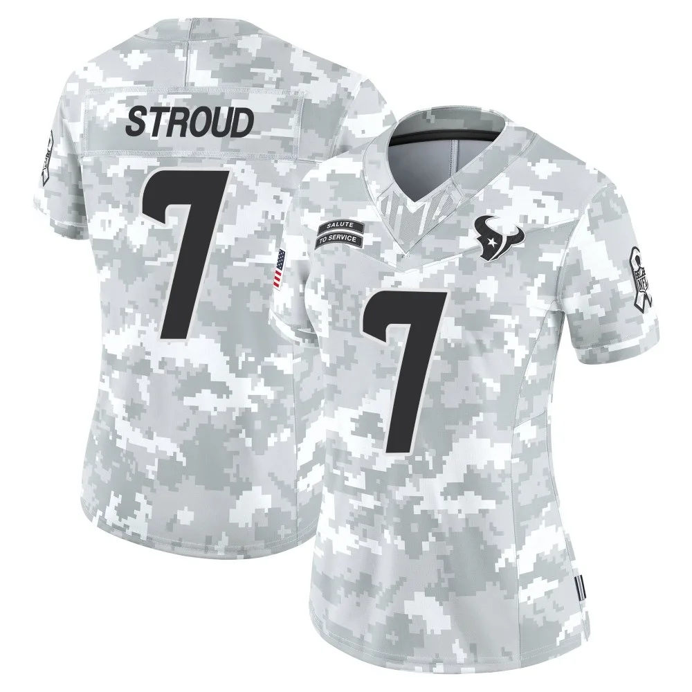 Women's Houston Texans C.j. Stroud Nike 2024 Salute to Service Limited Arctic Camo Jersey Women's Houston Texans C.j. Stroud Nike 2024 Salute to Service Limited Arctic Camo Jersey