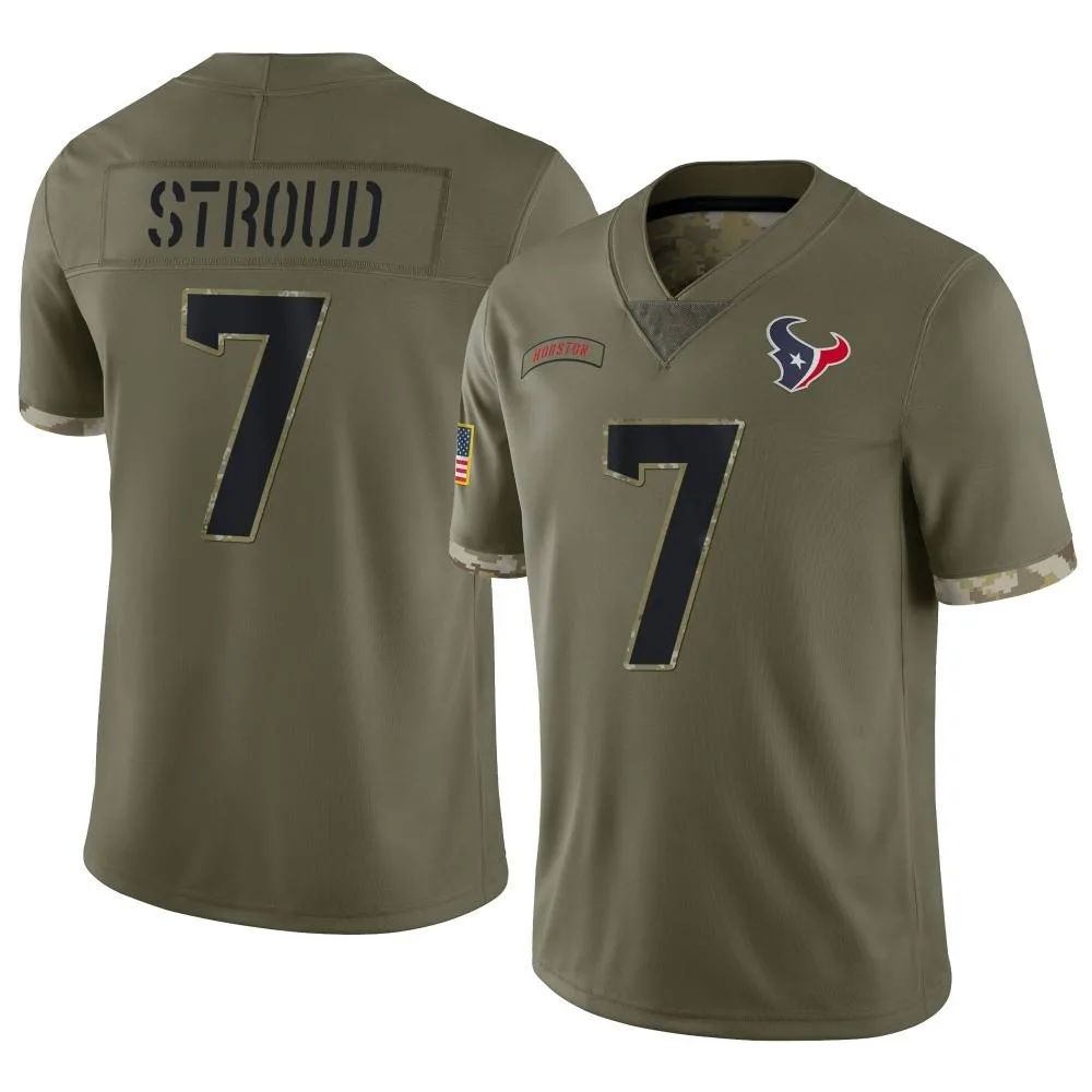 Youth Houston Texans C.j. Stroud Nike 2022 Salute To Service Limited Olive Jersey Youth Houston Texans C.j. Stroud Nike 2022 Salute To Service Limited Olive Jersey