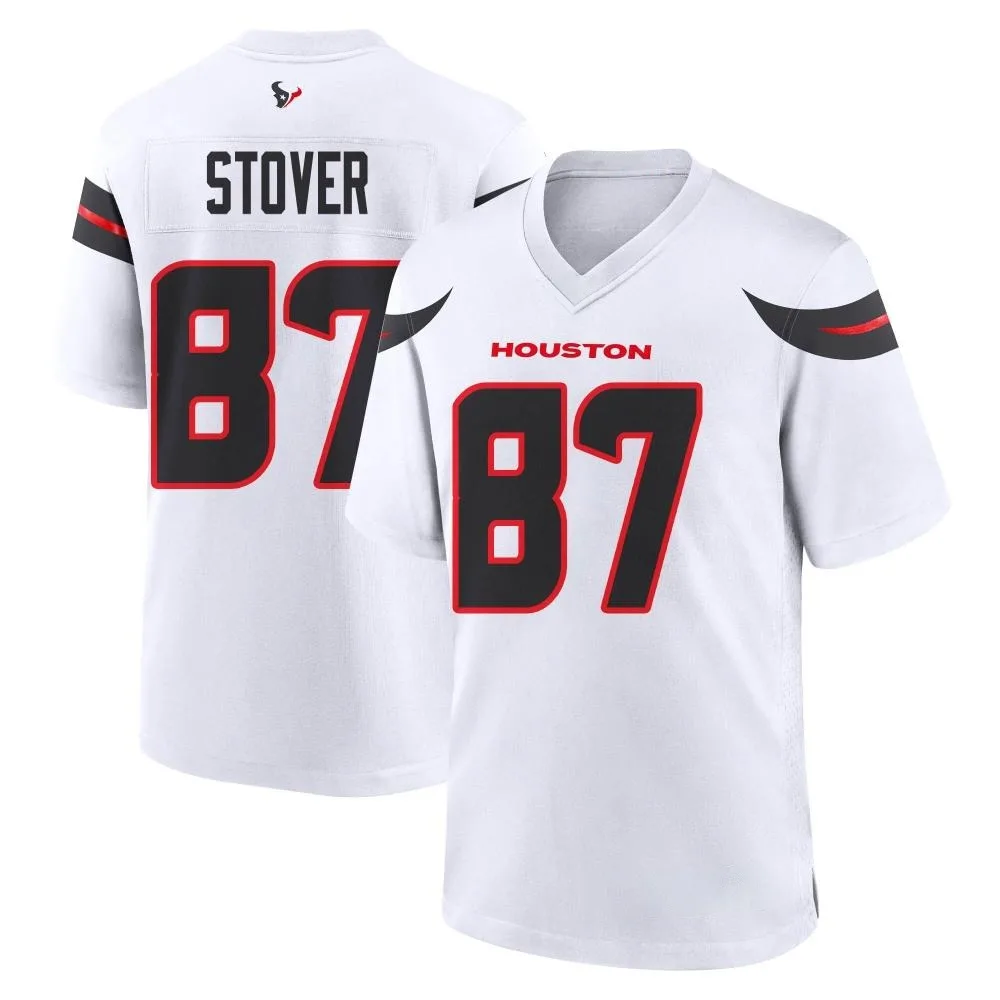 Men's Houston Texans Cade Stover Nike Game White Jersey Men's Houston Texans Cade Stover Nike Game White Jersey