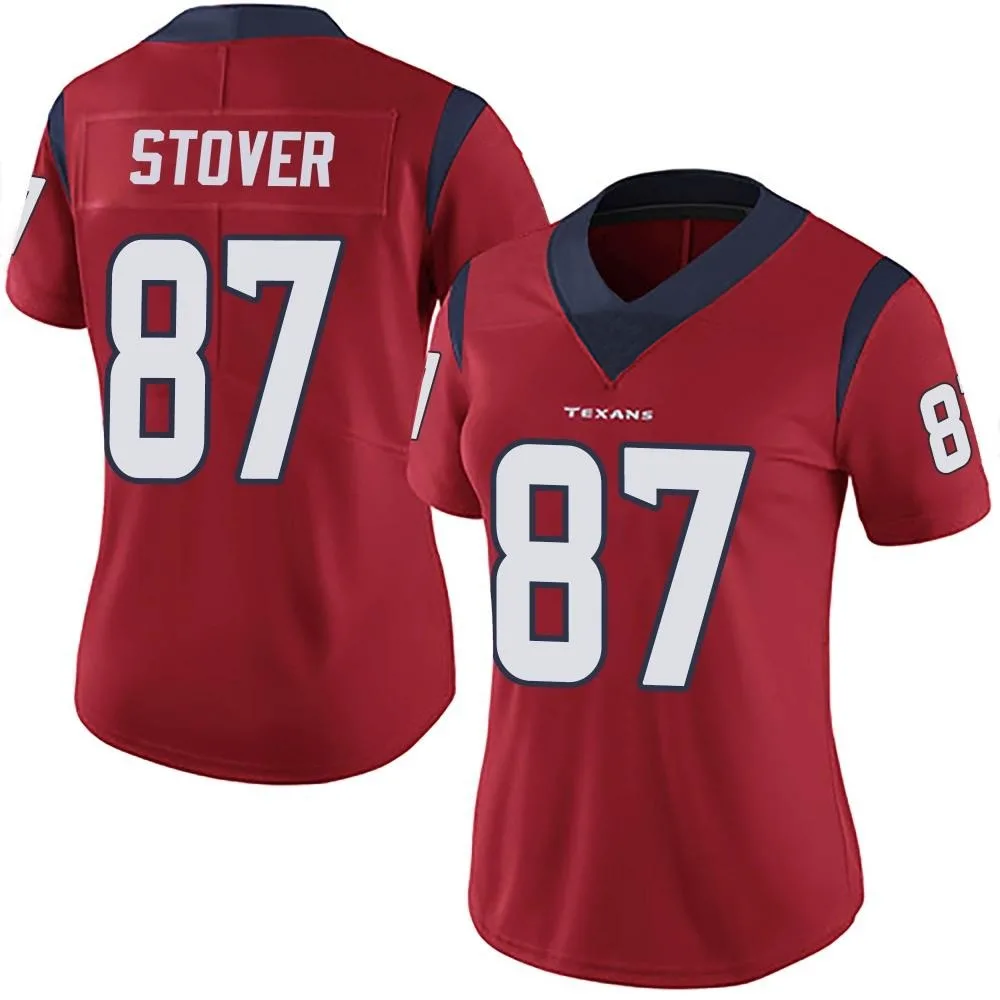 Women's Houston Texans Cade Stover Nike Alternate Vapor Untouchable Limited Red Jersey Women's Houston Texans Cade Stover Nike Alternate Vapor Untouchable Limited Red Jersey
