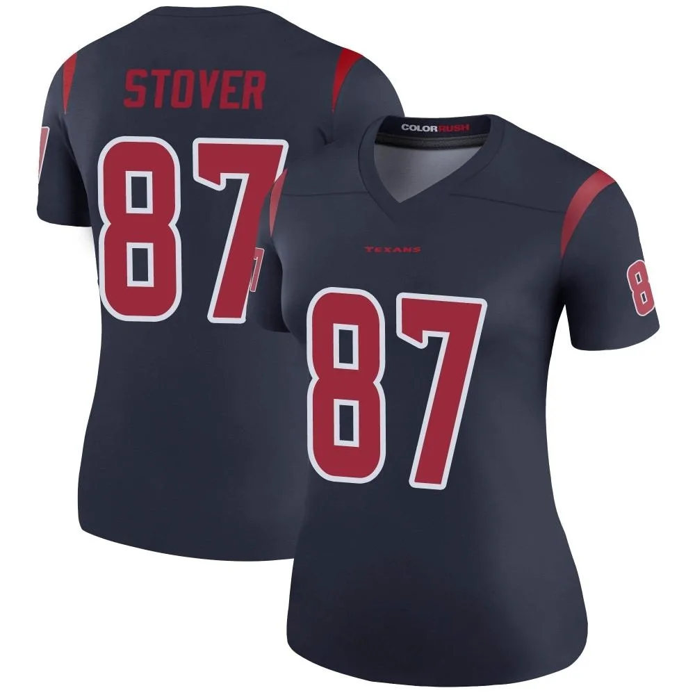 Women's Houston Texans Cade Stover Nike Color Rush Legend Navy Jersey Women's Houston Texans Cade Stover Nike Color Rush Legend Navy Jersey