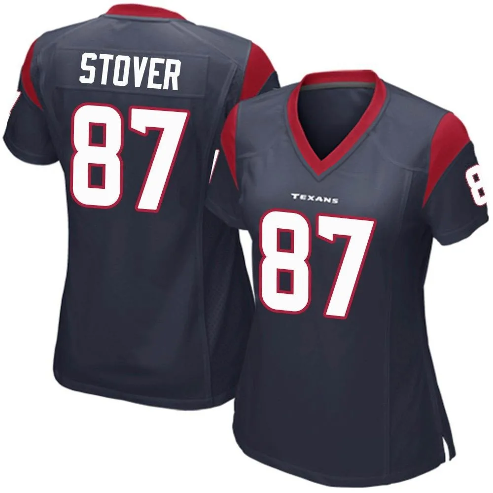 Women's Houston Texans Cade Stover Nike Team Color Game Navy Blue Jersey Women's Houston Texans Cade Stover Nike Team Color Game Navy Blue Jersey