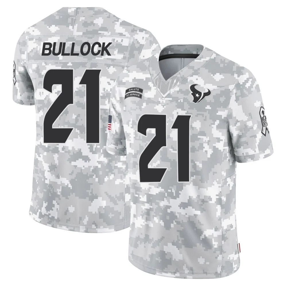 Men's Houston Texans Calen Bullock Nike 2024 Salute to Service Limited Arctic Camo Jersey Men's Houston Texans Calen Bullock Nike 2024 Salute to Service Limited Arctic Camo Jersey