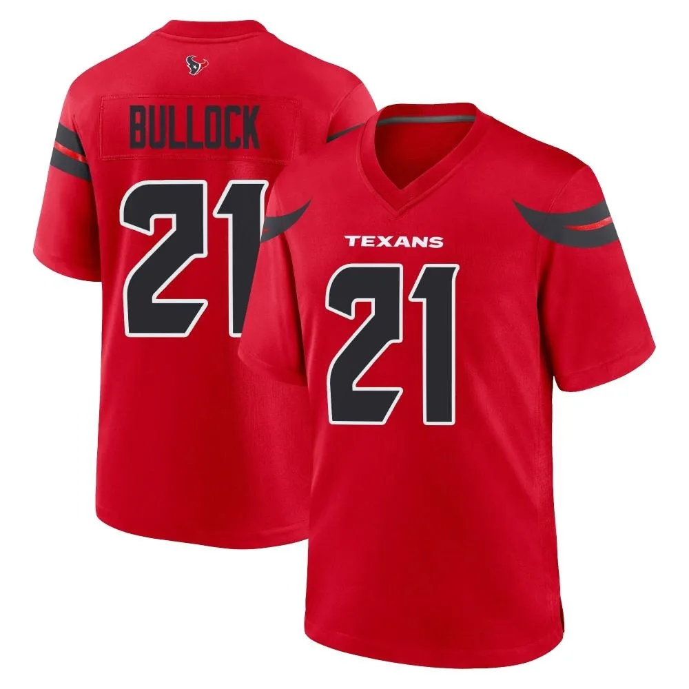 Men's Houston Texans Calen Bullock Nike Alternate Game Red Jersey Men's Houston Texans Calen Bullock Nike Alternate Game Red Jersey