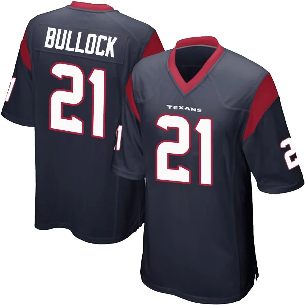 Men's Houston Texans Calen Bullock Nike Team Color Game Navy Blue Jersey Men's Houston Texans Calen Bullock Nike Team Color Game Navy Blue Jersey