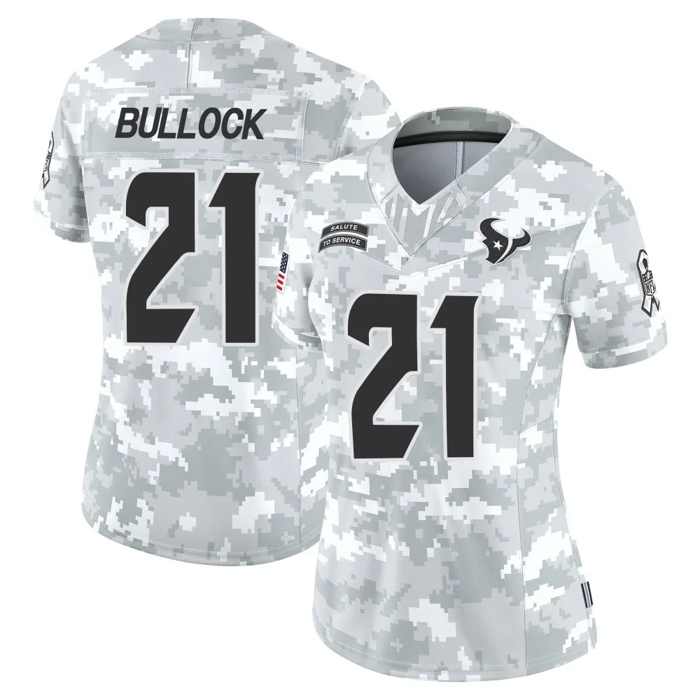 Women's Houston Texans Calen Bullock Nike 2024 Salute to Service Limited Arctic Camo Jersey Women's Houston Texans Calen Bullock Nike 2024 Salute to Service Limited Arctic Camo Jersey