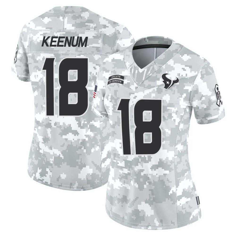 Women's Houston Texans Case Keenum Nike 2024 Salute to Service Limited Arctic Camo Jersey Women's Houston Texans Case Keenum Nike 2024 Salute to Service Limited Arctic Camo Jersey