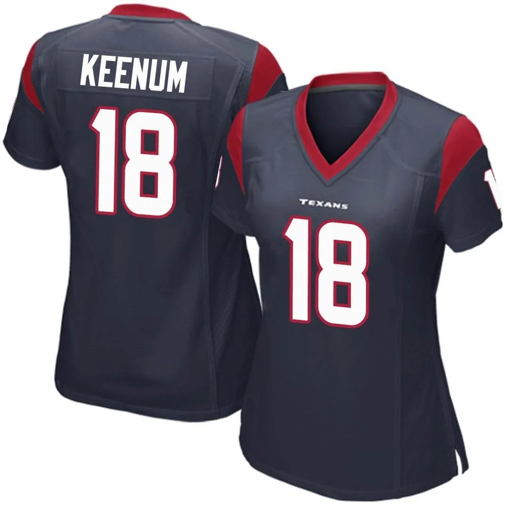 Women's Houston Texans Case Keenum Nike Team Color Game Navy Blue Jersey Women's Houston Texans Case Keenum Nike Team Color Game Navy Blue Jersey
