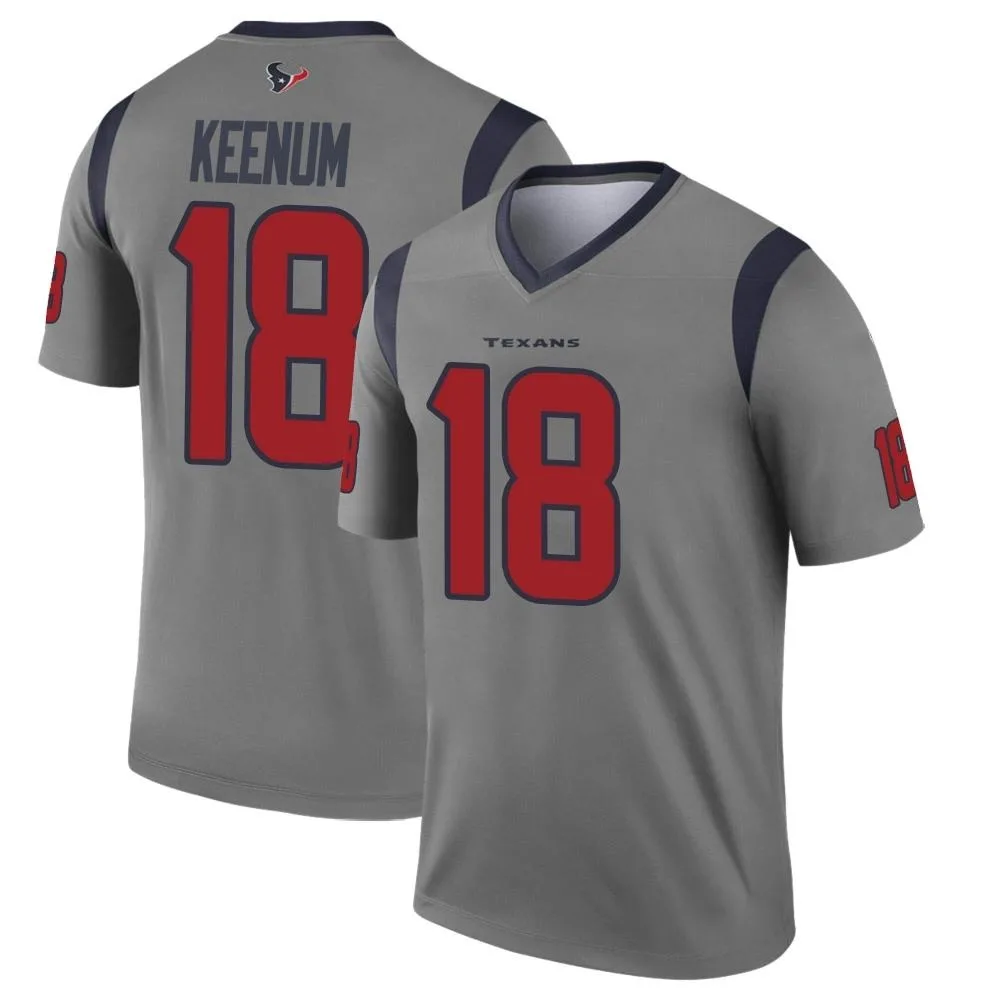 Youth Houston Texans Case Keenum Nike Inverted Legend Gray Jersey Youth Houston Texans Case Keenum Nike Inverted Legend Gray Jersey