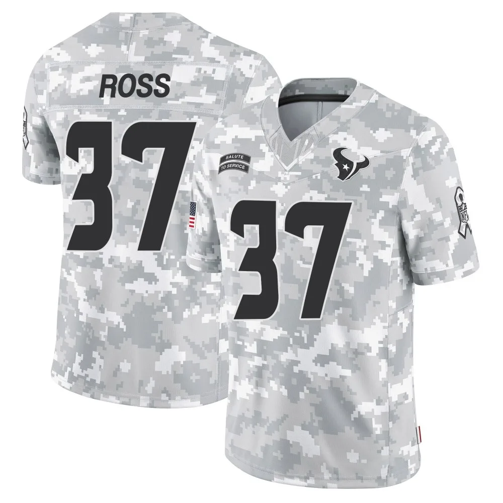 Men's Houston Texans D'angelo Ross Nike 2024 Salute to Service Limited Arctic Camo Jersey Men's Houston Texans D'angelo Ross Nike 2024 Salute to Service Limited Arctic Camo Jersey