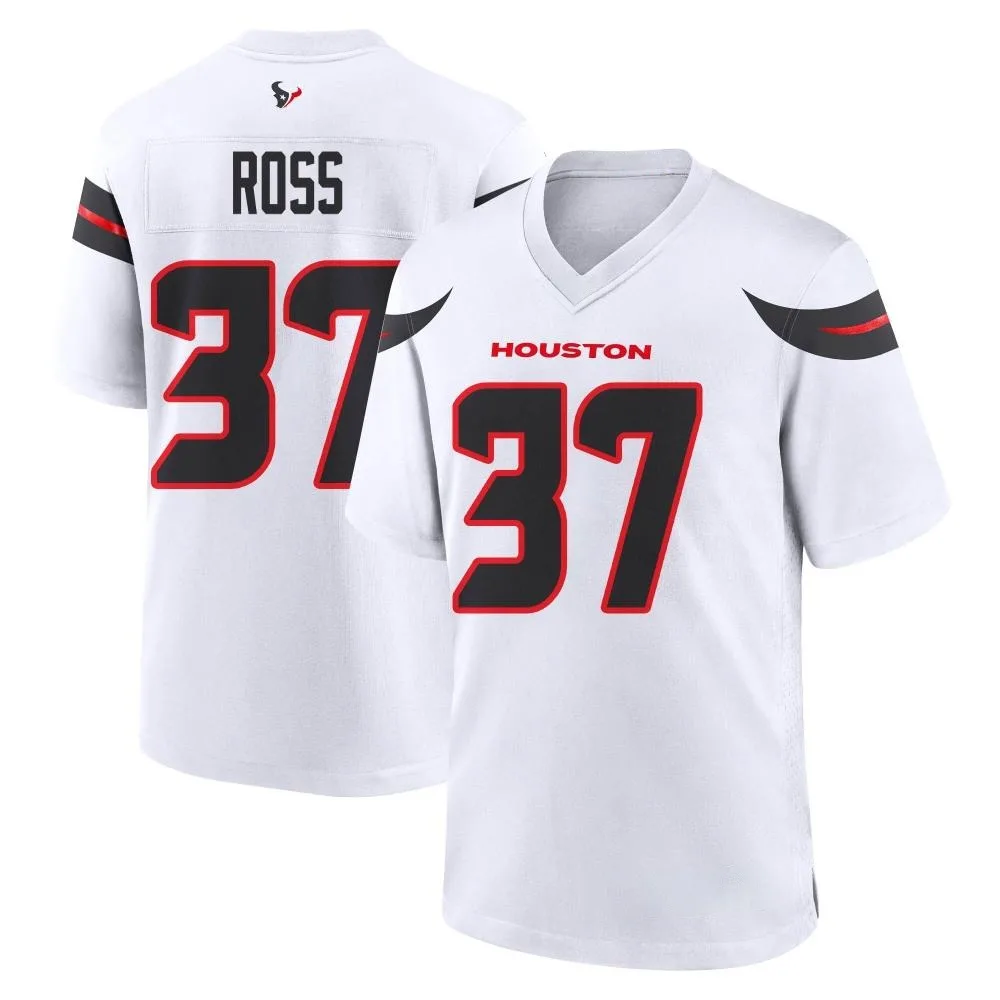 Men's Houston Texans D'angelo Ross Nike Game White Jersey Men's Houston Texans D'angelo Ross Nike Game White Jersey