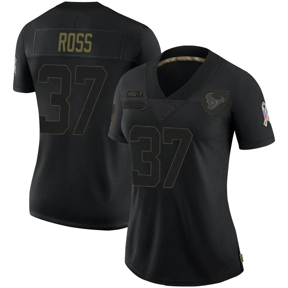 Women's Houston Texans D'angelo Ross Nike 2020 Salute To Service Limited Black Jersey Women's Houston Texans D'angelo Ross Nike 2020 Salute To Service Limited Black Jersey