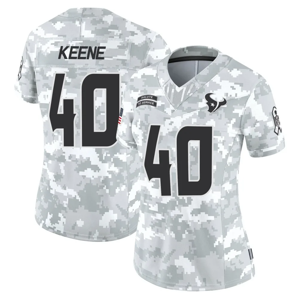 Women's Houston Texans Dalton Keene Nike 2024 Salute to Service Limited Arctic Camo Jersey Women's Houston Texans Dalton Keene Nike 2024 Salute to Service Limited Arctic Camo Jersey