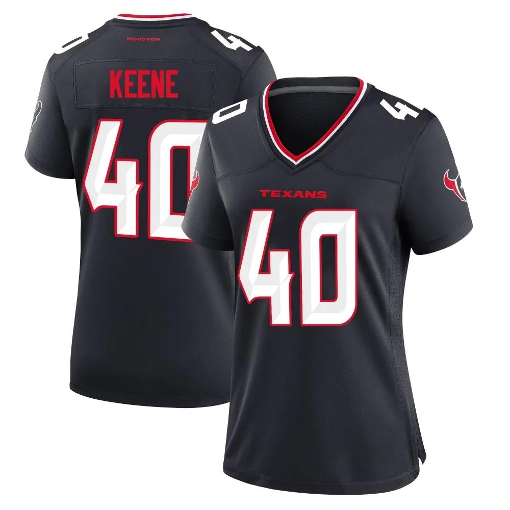 Women's Houston Texans Dalton Keene Nike Team Game Navy Jersey Women's Houston Texans Dalton Keene Nike Team Game Navy Jersey