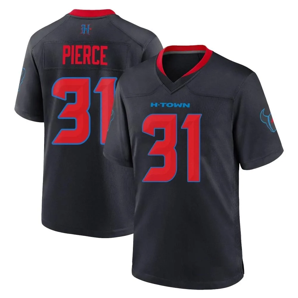 Men's Houston Texans Dameon Pierce Nike 2nd Alternate Game Navy Jersey Men's Houston Texans Dameon Pierce Nike 2nd Alternate Game Navy Jersey