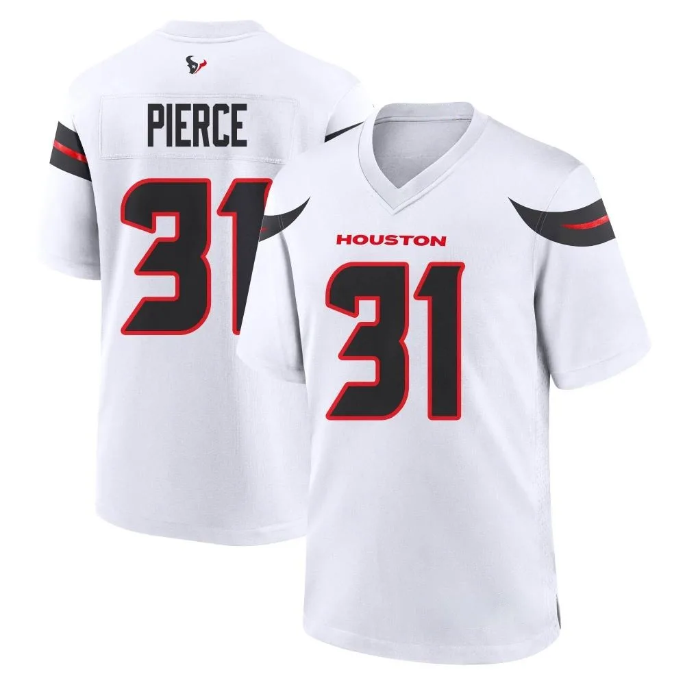 Men's Houston Texans Dameon Pierce Nike Game White Jersey Men's Houston Texans Dameon Pierce Nike Game White Jersey