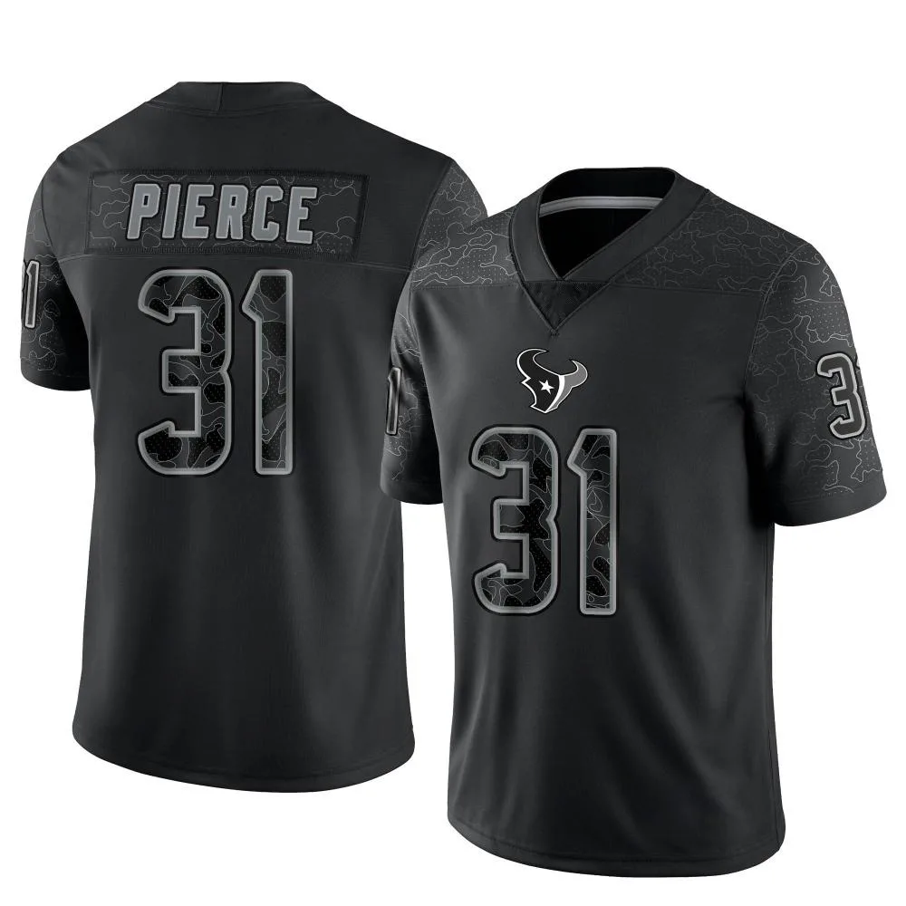 Men's Houston Texans Dameon Pierce Nike Reflective Limited Black Jersey Men's Houston Texans Dameon Pierce Nike Reflective Limited Black Jersey