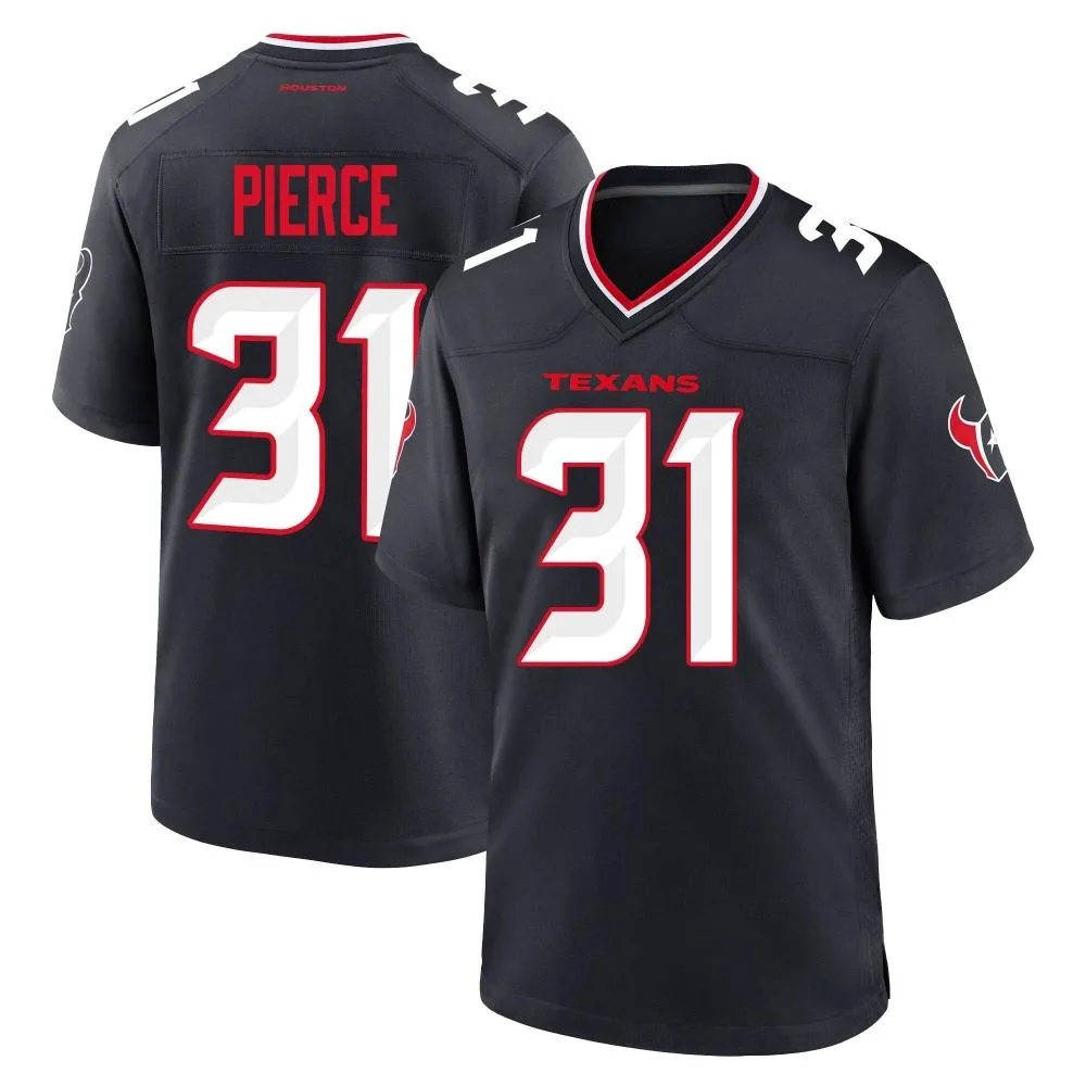 Men's Houston Texans Dameon Pierce Nike Team Game Navy Jersey Men's Houston Texans Dameon Pierce Nike Team Game Navy Jersey