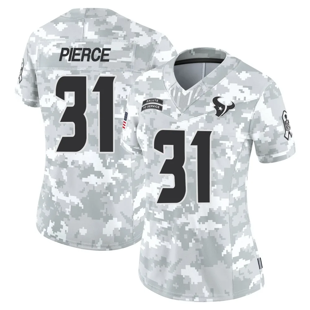 Women's Houston Texans Dameon Pierce Nike 2024 Salute to Service Limited Arctic Camo Jersey Women's Houston Texans Dameon Pierce Nike 2024 Salute to Service Limited Arctic Camo Jersey