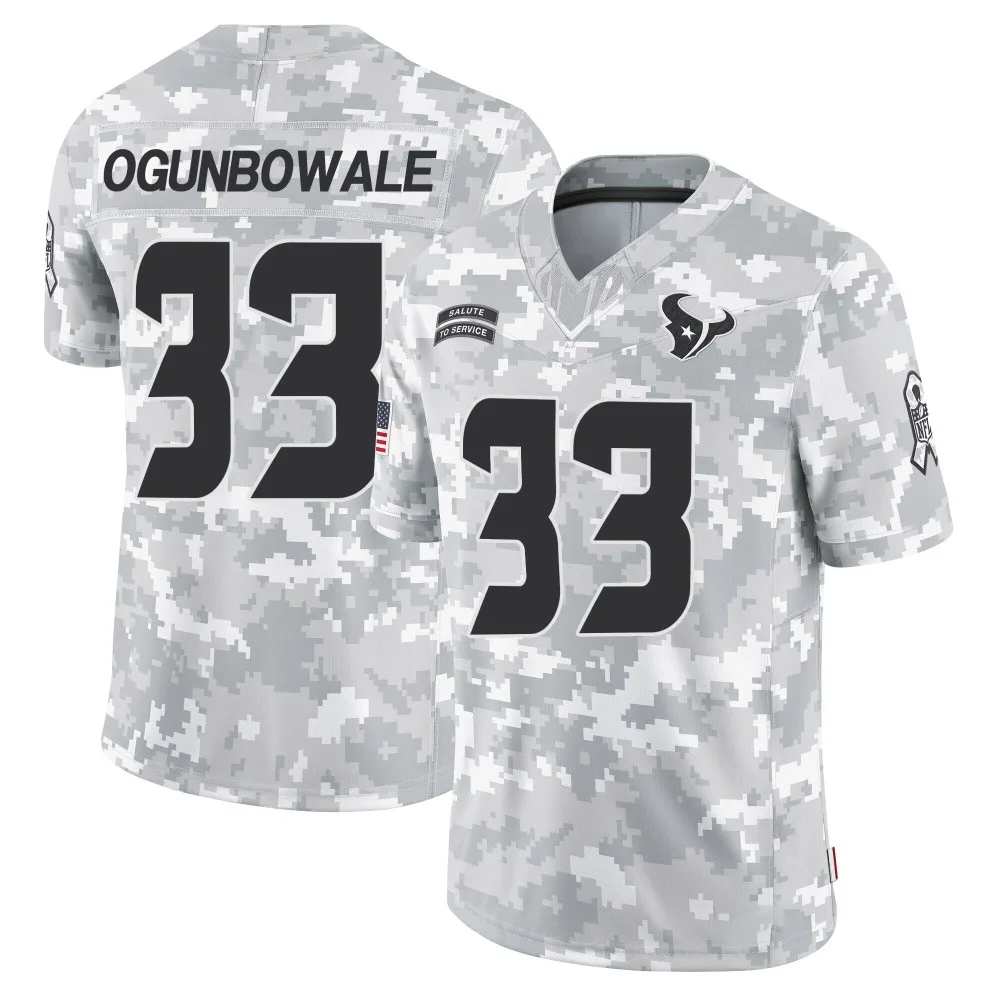 Men's Houston Texans Dare Ogunbowale Nike 2024 Salute to Service Limited Arctic Camo Jersey Men's Houston Texans Dare Ogunbowale Nike 2024 Salute to Service Limited Arctic Camo Jersey