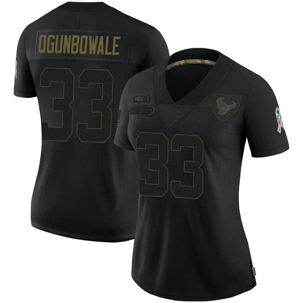Women's Houston Texans Dare Ogunbowale Nike 2020 Salute To Service Limited Black Jersey Women's Houston Texans Dare Ogunbowale Nike 2020 Salute To Service Limited Black Jersey