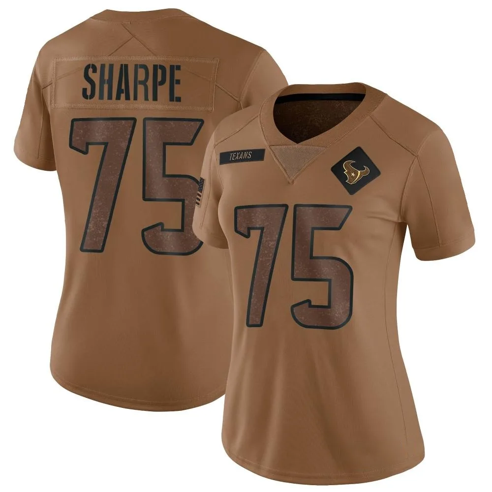 Women's Houston Texans David Sharpe Nike 2023 Salute To Service Limited Brown Jersey Women's Houston Texans David Sharpe Nike 2023 Salute To Service Limited Brown Jersey