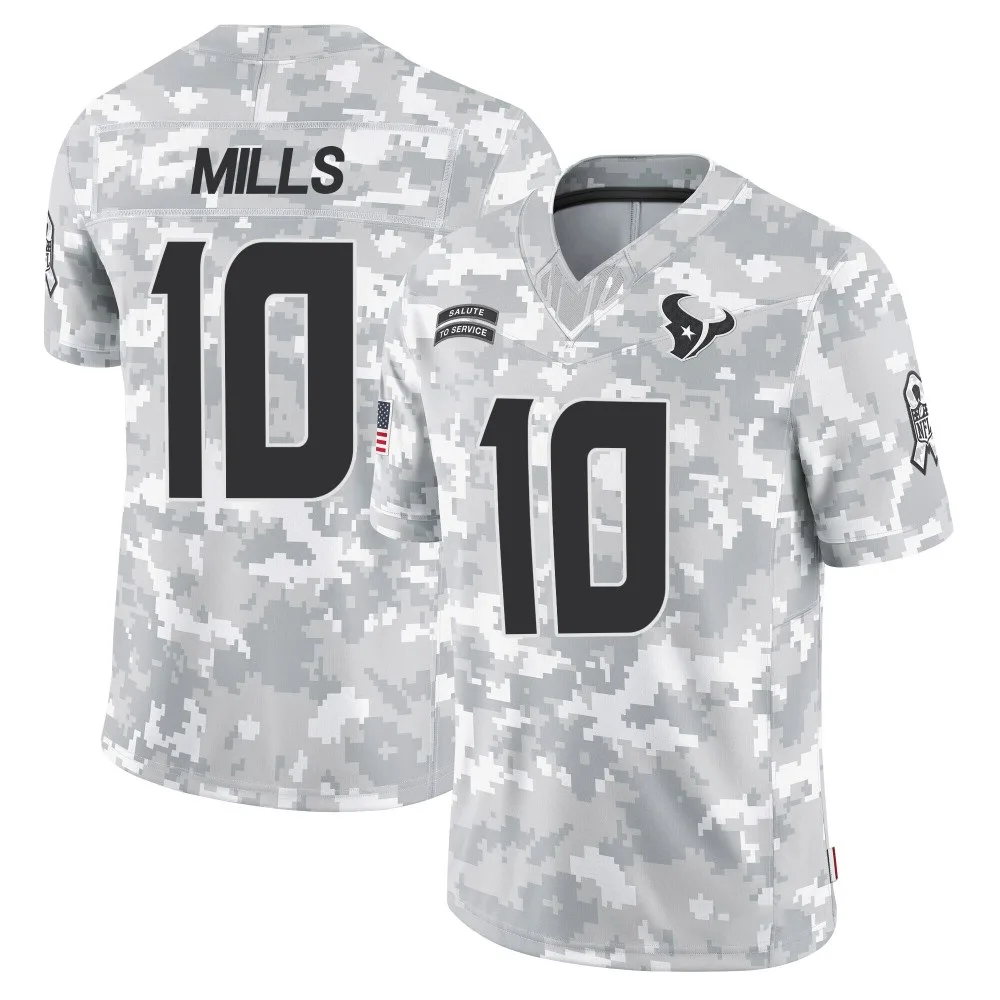 Men's Houston Texans Davis Mills Nike 2024 Salute to Service Limited Arctic Camo Jersey Men's Houston Texans Davis Mills Nike 2024 Salute to Service Limited Arctic Camo Jersey