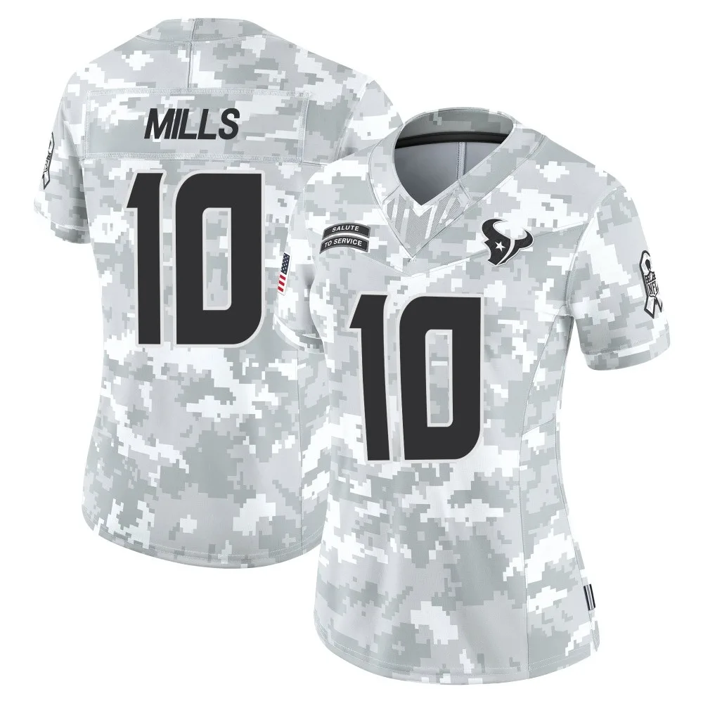 Women's Houston Texans Davis Mills Nike 2024 Salute to Service Limited Arctic Camo Jersey Women's Houston Texans Davis Mills Nike 2024 Salute to Service Limited Arctic Camo Jersey
