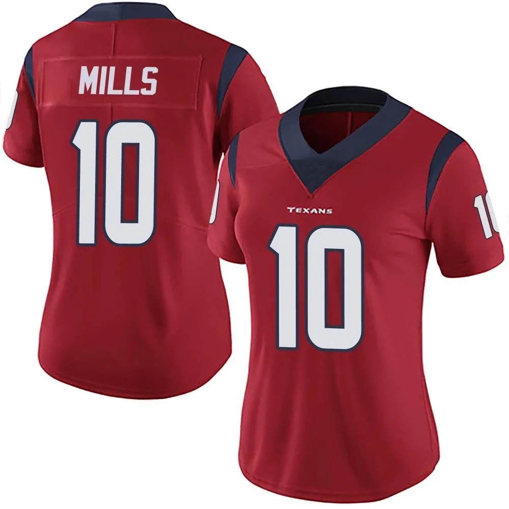 Women's Houston Texans Davis Mills Nike Alternate Vapor Untouchable Limited Red Jersey Women's Houston Texans Davis Mills Nike Alternate Vapor Untouchable Limited Red Jersey