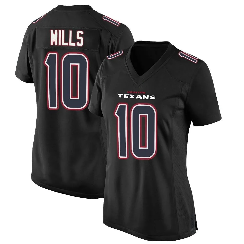 Women's Houston Texans Davis Mills Nike Fashion Game Black Jersey Women's Houston Texans Davis Mills Nike Fashion Game Black Jersey