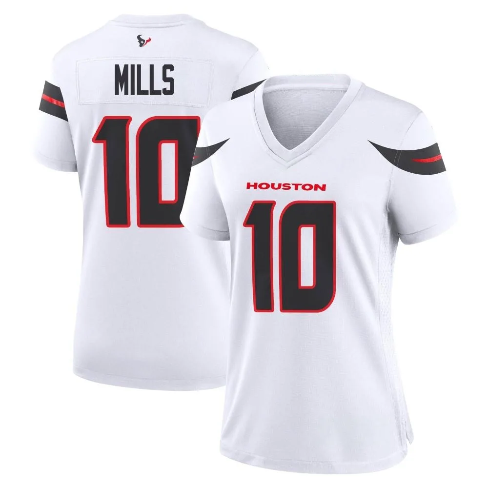 Women's Houston Texans Davis Mills Nike Game White Jersey Women's Houston Texans Davis Mills Nike Game White Jersey