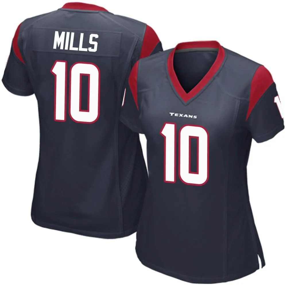 Women's Houston Texans Davis Mills Nike Team Color Game Navy Blue Jersey Women's Houston Texans Davis Mills Nike Team Color Game Navy Blue Jersey